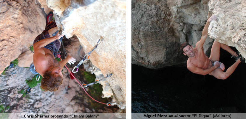 Chris Sharma y Miguel Rieria